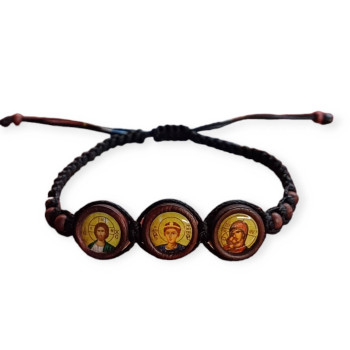 Πλεκτό βραχιόλι Άγιος Δημήτριος 