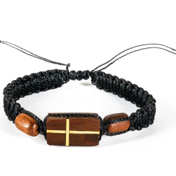 Βραχιόλι με ξύλινο σταυρό